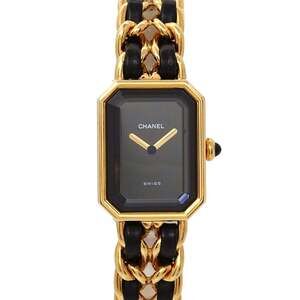CHANEL Premiere Women's Watch, Size M, H0001, Black and Gold, Quartz Movement